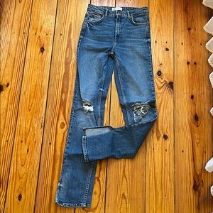 Zara split hem jeans